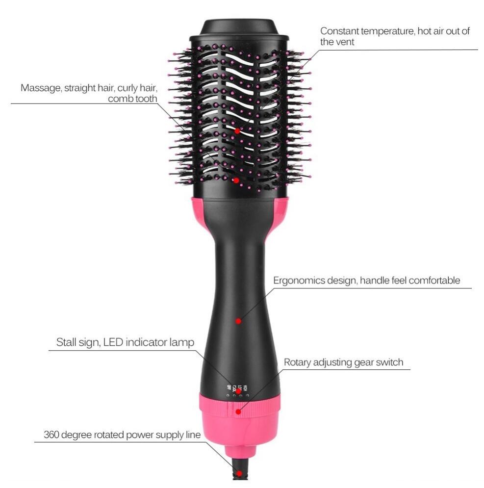 Electric Hair Dryer Multifunctional Comb & Hair Curler