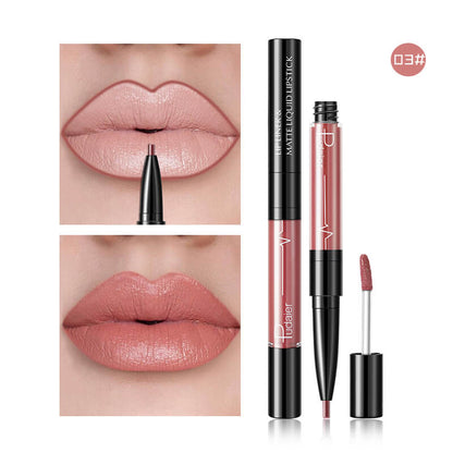 Pudaier Matte Lip Gloss Lip Liner 2 in 1