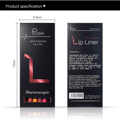 Pudaier Waterproof Lip Liner Pencil