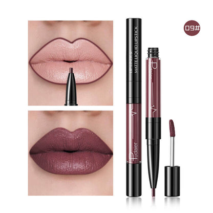 Pudaier Matte Lip Gloss Lip Liner 2 in 1