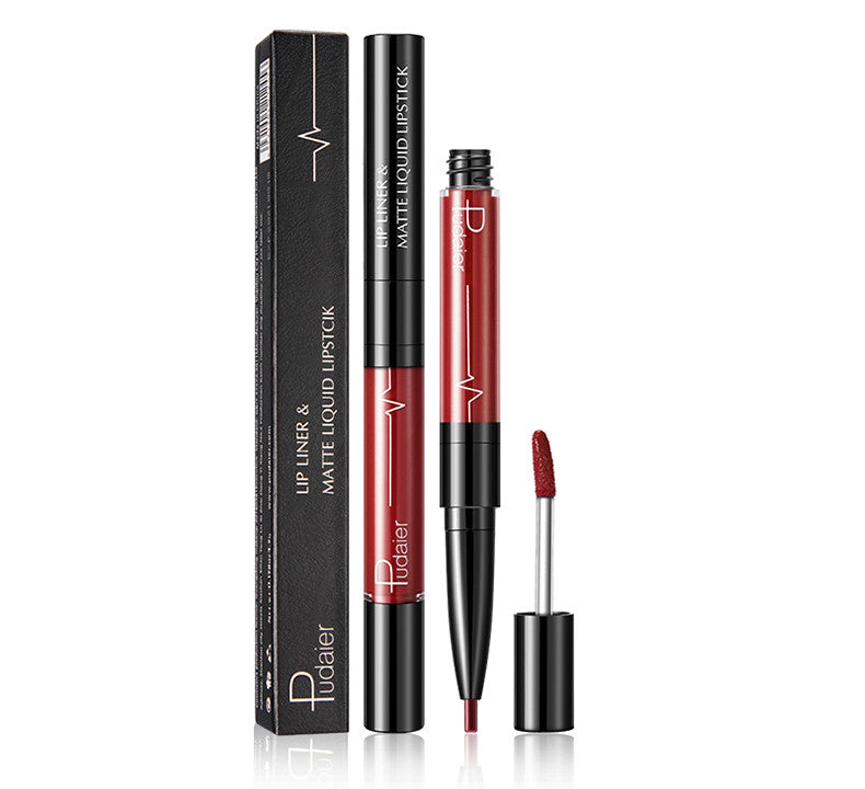 Pudaier Matte Lip Gloss Lip Liner 2 in 1