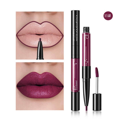 Pudaier Matte Lip Gloss Lip Liner 2 in 1